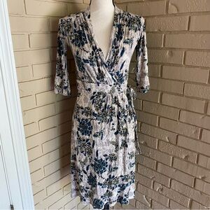 Poetry Maxi Dress Womens 8 Floral Wrap Belted Casual Stretch Nature Comfort